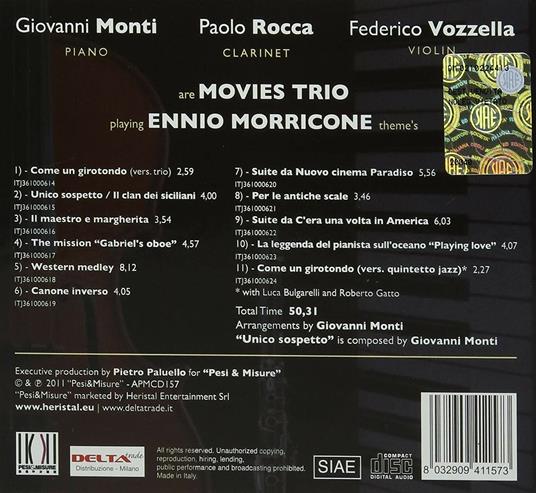 Morricone Performed by Movies Trio - CD Audio di Ennio Morricone,Movies Trio - 2