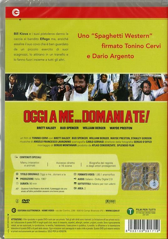 Oggi a me... domani a te di Tonino Cervi - DVD - 2