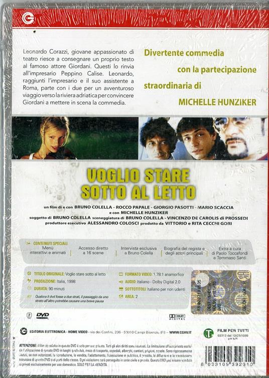 Voglio stare sotto al letto di Bruno Colella - DVD - 2