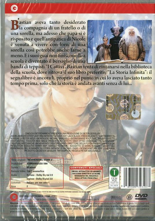 La storia infinita 3 - DVD - Film di Peter MacDonald Fantastico