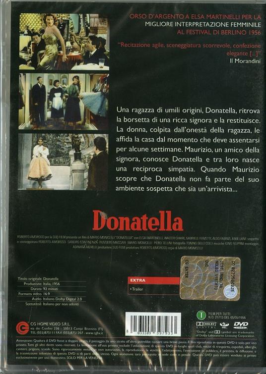Donatella di Mario Monicelli - DVD - 2