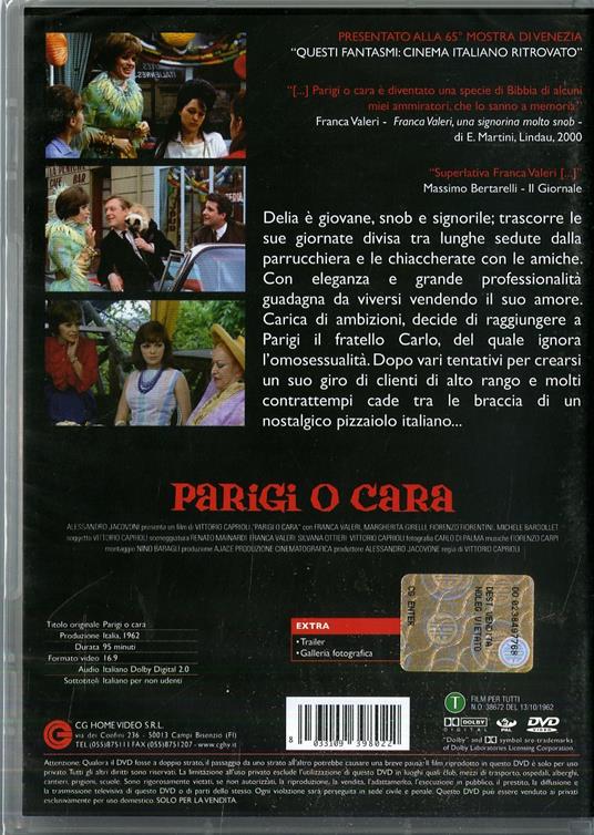 Parigi, o cara di Vittorio Caprioli - DVD - 2