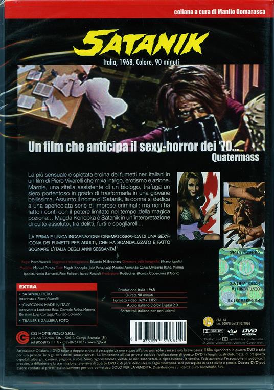 Satanik - DVD - Film di Piero Vivarelli Drammatico | IBS