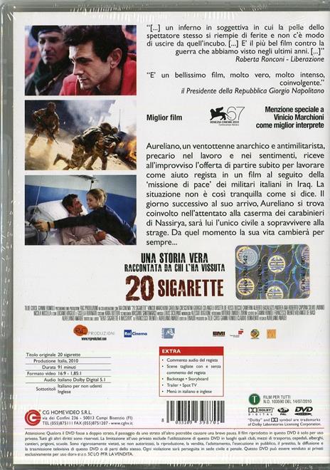 20 sigarette di Aureliano Amadei - DVD - 2