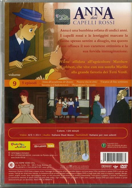 Anna dai capelli rossi. Vol. 9 di Isao Takahata,Ken'Ichi Baba,Shigeo Koshi,Kôzô Kusuba,Kazuyoshi Yokota - DVD - 2