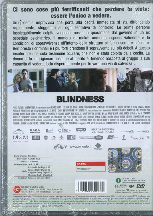 Blindness. Cecità di Fernando Meirelles - DVD - 2