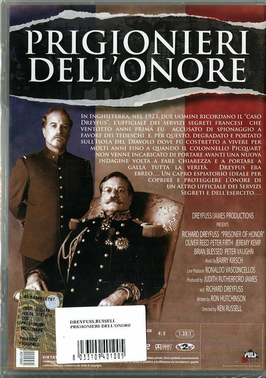 Prigionieri dell'onore di Ken Russell - DVD - 2