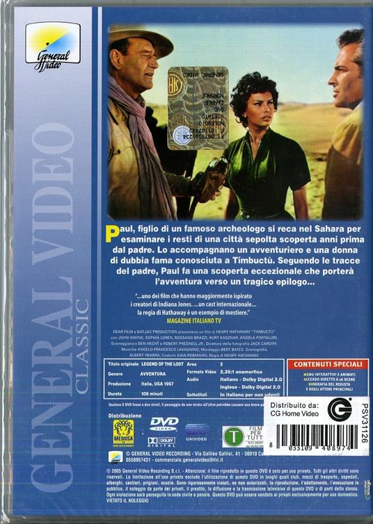 Timbuctù di Henry Hathaway - DVD - 2