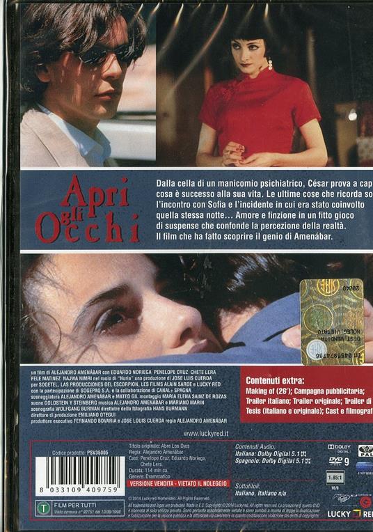 Apri gli occhi di Alejandro Amenabar - DVD - 2