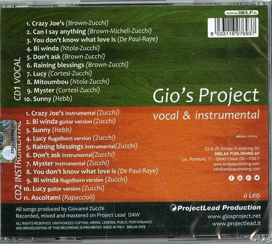 Gio's Project - CD Audio di Giovanni Zucchi - 2