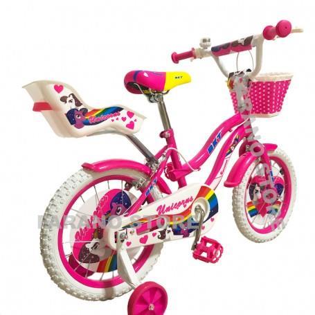 Bicicletta Per Bambini 12" Unicorno Con Cestino, Portabambole E Movimento Sfera Uni12 - 2