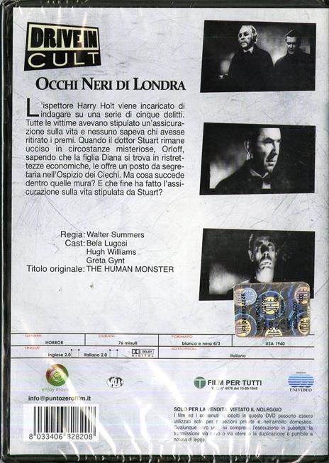 Occhi neri di Londra di Walter Summers - DVD - 2