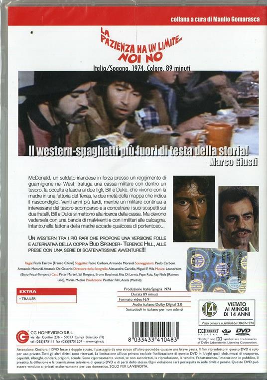 La pazienza ha un limite... noi no di Franco Ciferri - DVD - 2