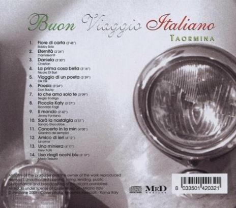 Buon viaggio italiano. Taormina - CD Audio - 2