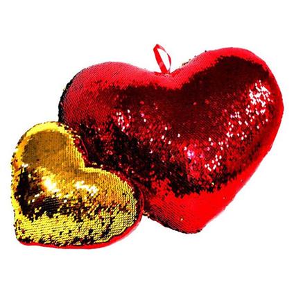 Cuscino Cuore Con Paillettes 40cm