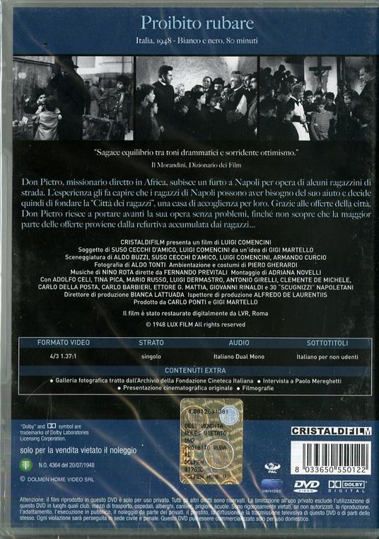 Proibito rubare di Luigi Comencini - DVD - 2