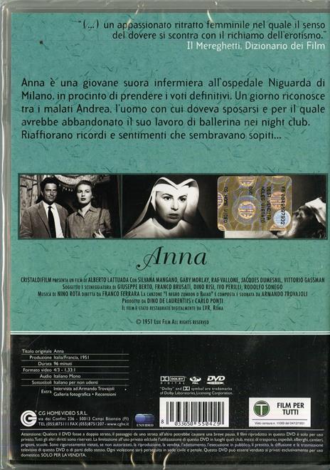 Anna - DVD - Film di Alberto Lattuada Drammatico | IBS