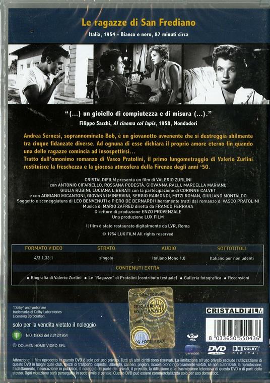 Le ragazze di San Frediano - DVD - Film di Valerio Zurlini Commedia | IBS