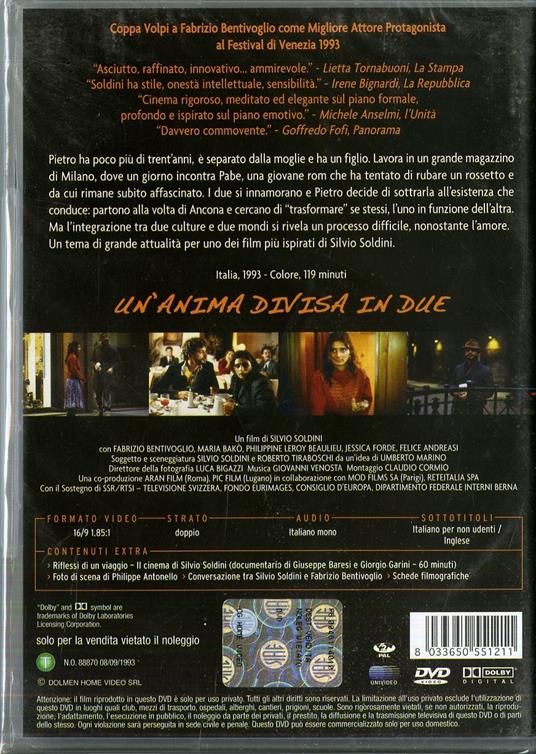 Un' anima divisa in due di Silvio Soldini - DVD - 2