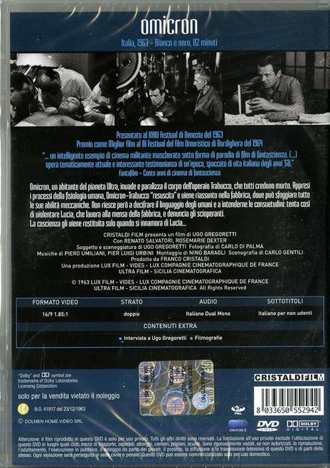 Omicron di Ugo Gregoretti - DVD - 2