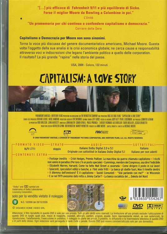 Capitalism. A Love Story di Michael Moore - DVD - 2