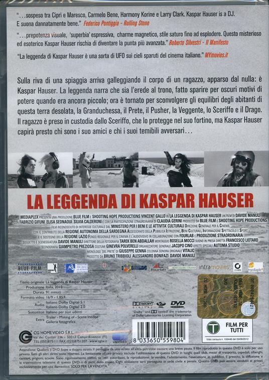 La leggenda di Kaspar Hauser di Davide Manuli - DVD - 2