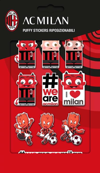 Ac Milan Puffy Stickers Graphic