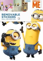 Minions Wall Sticker Single Stuart, Kevin & Bob 2 Fogli A3