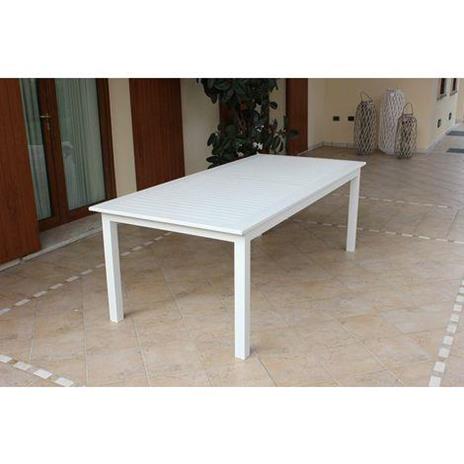 ARGENTUM - set tavolo da giardino allungabile 220/280x100 compreso di 10 poltrone in alluminio