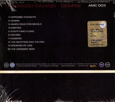 Gemini - CD Audio di Fabrizio Savino - 2