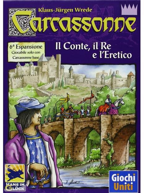 Carcassonne. Il Conte, Il Re e L' Eretico. Esp 6. Gioco da tavolo