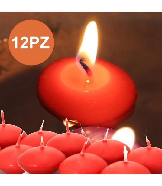 12 X Candeline Galleggianti Rosse Rosso Matrimonio Decorazione Tealight  Candele - Trade Shop TRAESIO - Idee regalo | IBS