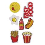 Puro. Set da 7 sticker decorativi Food Mix. Multicolore