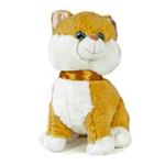 Peluche Gatto 25 Cm Con Collare Beige  25266