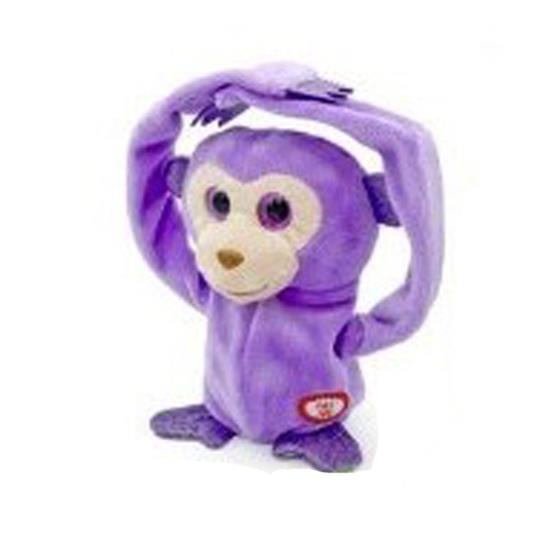 Peluche 20 Cm Crazy Coco Scimmietta Viola Ripetix Interattivo Decar 25461