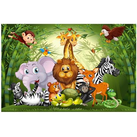 Tappeto Gioco Imbottito Safari Park 180X125 Con Custodia  05005027