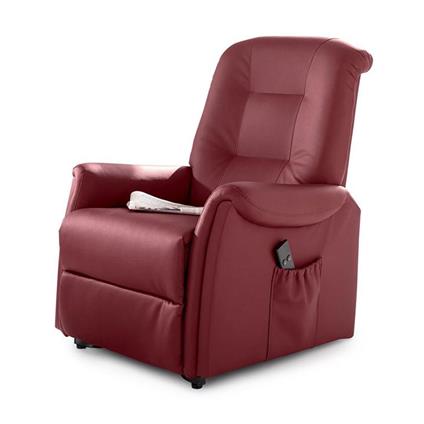 Poltrona Relax Elettrica con Alzapersona a 1 Motore in Ecopelle Stones Caterina Bordeaux