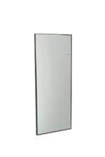 Specchio Lux in Vetro, Alluminio, Grigio, Bianco, HOMEMANIA