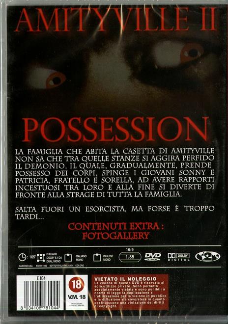 Amityville Possession di Damiano Damiani - DVD - 2