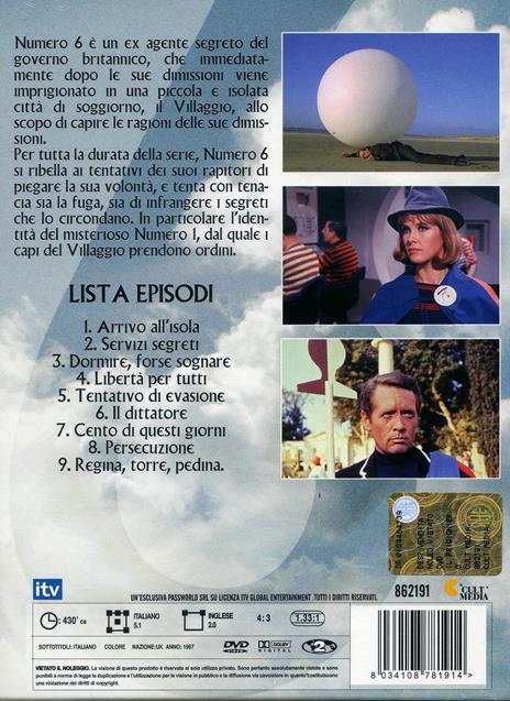 Il prigioniero. Parte 1 (3 DVD) di Patrick McGoohan,Pat Jackson,Don Chaffey,David Tomblin - DVD - 2