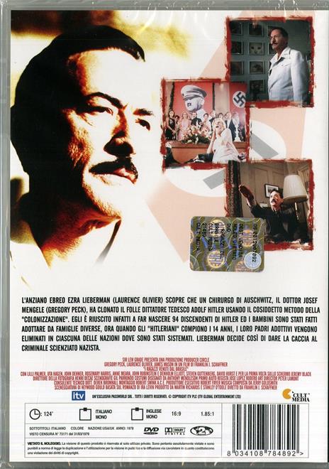 I ragazzi venuti dal Brasile di Franklin J. Schaffner - DVD - 2