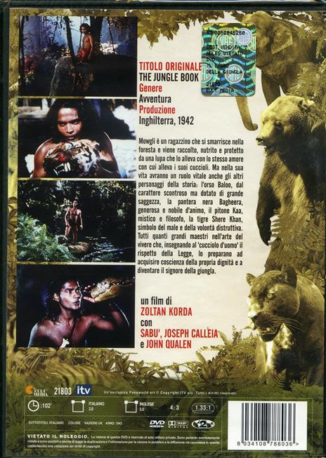 Il libro della giungla - 1942 (DVD) di Zoltan Korda - DVD - 2