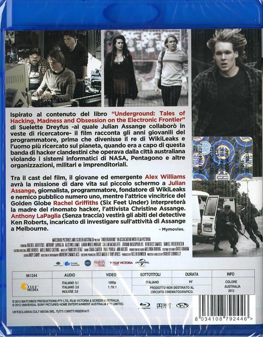 Underground. The Julian Assange Story di Robert Connolly - Blu-ray - 2