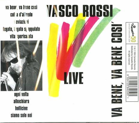 Va bene, va bene così. Live - CD Audio di Vasco Rossi - 2