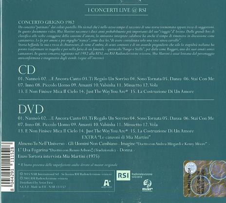 Live Collection. I Concerti Live @ Rsi Giugno 1982 (Original Remastered) - CD Audio + DVD di Mia Martini - 2