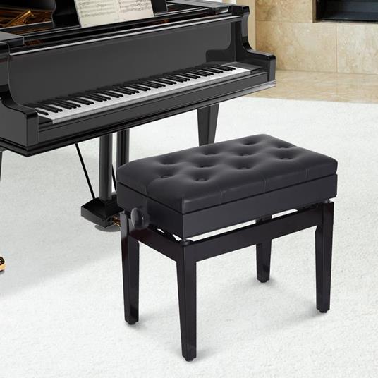 HomCom Sgabello panchetta panchina sedia per pianoforte con vano - Homcom -  Casa e Cucina | IBS