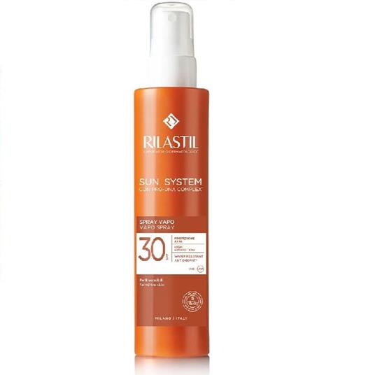 Rilastil Sun System Spray Corpo SPF30 per Tutti i Tipi di Pelle anche Pelle Sensibili Confezione da