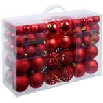 Confezione 100 Palline Natale Rosse Diametro 3 4 6 Cm