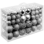 Confezione 100 Palline Natale Silver 3/4/6 Cm