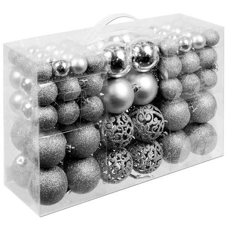 Confezione 100 Palline Natale Silver 3/4/6 Cm - 3